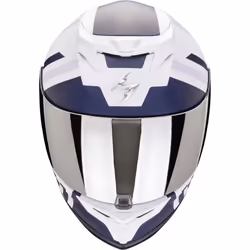 Scorpion Exo-520 Evo Air Banshee Casque, blanc-bleu, taille 2XS pour Hommes