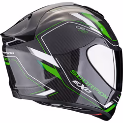 Scorpion Exo-1400 Evo 2 Carbon Air Mirage Casque, noir-vert, taille L pour Hommes