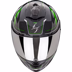 Scorpion Exo-1400 Evo 2 Carbon Air Mirage Casque, noir-vert, taille L pour Hommes