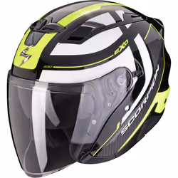 Scorpion Exo-230 Pul Casque jet, noir-blanc-jaune, taille XL pour Hommes
