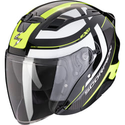 Scorpion Exo-230 Pul Casque jet, noir-blanc-jaune, taille M pour Hommes