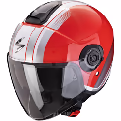 Scorpion Exo-City II Vel Casque jet, blanc-rouge, taille S pour Hommes