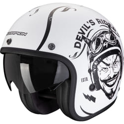 Scorpion Belfast Evo Romeo Casque jet, noir-blanc, taille M pour Hommes