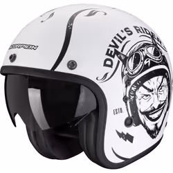 Scorpion Belfast Evo Romeo Casque jet, noir-blanc, taille S pour Hommes