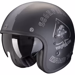Scorpion Belfast Evo Spade Casque jet, noir-argent, taille XL pour Hommes