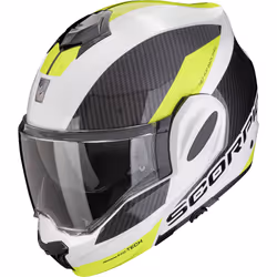 Scorpion Exo-Tech Evo Team Casque, noir-blanc-jaune, taille M pour Hommes