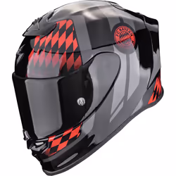 Scorpion Exo-R1 Evo Air FC Bayern Casque, noir-gris-rouge, taille XL pour Hommes