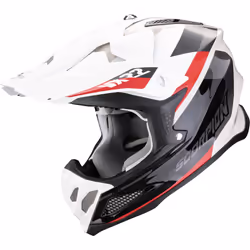 Scorpion VX-22 Air Beta Casque de motocross, noir-blanc-rouge, taille XL pour Hommes