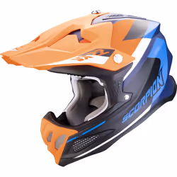 Scorpion VX-22 Air Beta Casque de motocross, bleu-orange, taille L pour Hommes