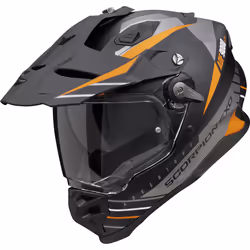 Scorpion ADF-9000 Air Feat Casque de motocross, noir-orange-argent, taille XS pour Hommes