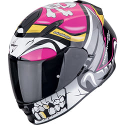 Scorpion Exo-491 Pirate Casque, noir-blanc-rose, taille S pour Hommes