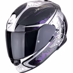 Scorpion EXO-491 Run Casque, noir-blanc-pourpre, taille L pour Hommes