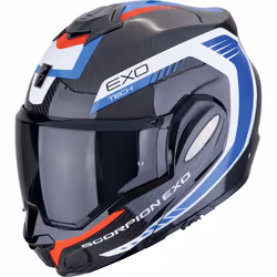 Scorpion EXO Tech Evo Carbon Cosy Casque, noir-rouge-bleu, taille S pour Hommes - Vue supplémentaire 2