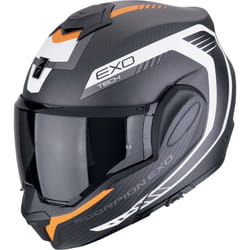 Scorpion EXO Tech Evo Carbon Cosy Casque, noir-orange, taille S pour Hommes