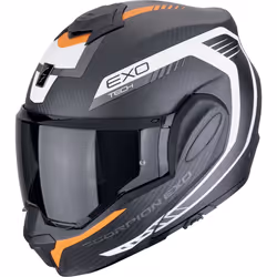 Scorpion EXO Tech Evo Carbon Cosy Casque, noir-orange, taille S pour Hommes