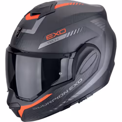 Scorpion EXO Tech Evo Carbon Cosy Casque, noir-rouge, taille S pour Hommes