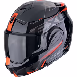 Scorpion EXO Tech Evo Traveller Casque, noir-rouge, taille L pour Hommes