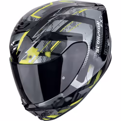 Scorpion EXO-391 Clutter Casque, noir-gris-jaune, taille S pour Hommes