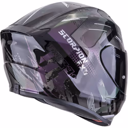 Scorpion EXO-391 Clutter Casque, noir-pourpre-argent, taille L pour Hommes