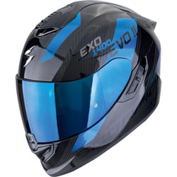 Scorpion EXO-1400 Evo II Carbon Air Platted Casque, noir-bleu, taille S pour Hommes