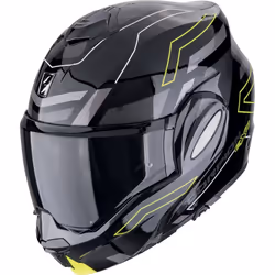 Scorpion EXO Tech Evo Conquer Casque, noir-jaune, taille L pour Hommes