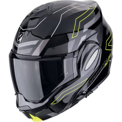 Scorpion EXO Tech Evo Conquer Casque, noir-jaune, taille L pour Hommes
