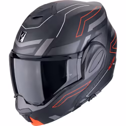Scorpion EXO Tech Evo Conquer Casque, noir-rouge, taille S pour Hommes