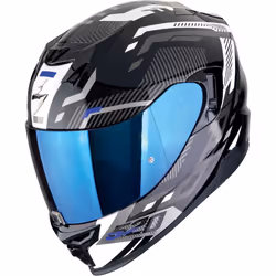Scorpion EXO-520 Evo Air Ranka Casque, noir-blanc-bleu, taille M pour Hommes
