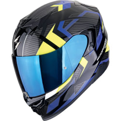 Scorpion EXO-520 Evo Air Sensus Casque, noir-bleu-jaune, taille S pour Hommes