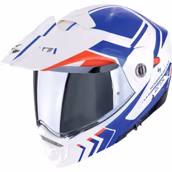 Scorpion ADX-2 Lewis Casque, blanc-rouge-bleu, taille S pour Hommes