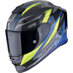 Scorpion EXO R1 Evo Carbon Air Runner Casque, noir-bleu-jaune, taille XS pour Hommes