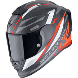 Scorpion EXO R1 Evo Carbon Air Runner Casque, noir-blanc-rouge, taille XS pour Hommes