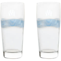 Sans Marque - Coffret de 2 verres à bière Olympique de Marseille