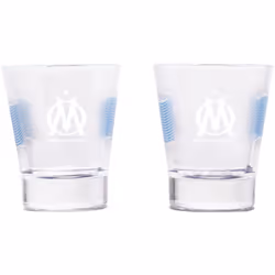 Coffret de 2 verres shooters Olympique de Marseille En verre Dimensions : Hauteur 7 cm x Diamètre 5.5 cm Célébrez vos moments ...