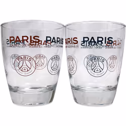Coffret de 2 verres à eau Paris Saint-Germain En verre Dimensions : Hauteur 10 cm x Diamètre 8 cm Célébrez chaque victoire av ...