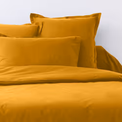Housse de couette 220x240 cm + 2 taies d'oreiller 63x63 cm Coton 57 fils Safran