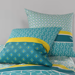 Housse de couette 220x240 cm + 2 taies d'oreiller 63x63 cm Coton 57 fils Malphite
