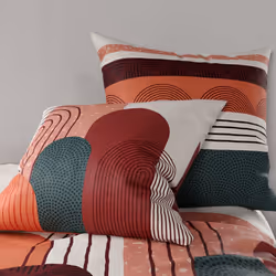 Housse de couette 220x240 cm + 2 taies d'oreiller 63x63 cm Coton 57 fils Galio