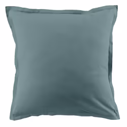 Lot de 2 taies d'oreiller 63x63 cm Coton 57 fils Bleu Canard