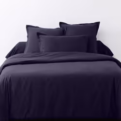 Lot de 2 taies d'oreiller 50x70 cm Coton 57 fils Bleu Impérial
