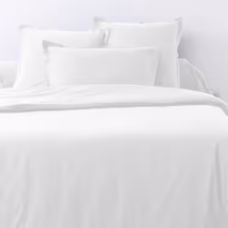 Lot de 2 taies d'oreiller 50x70 cm Coton 57 fils Blanc