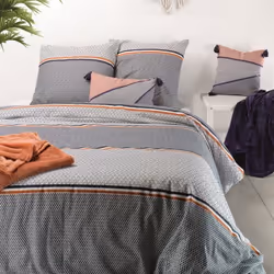 Housse de couette 240x260 cm + taies coton 57 fils, Tilak