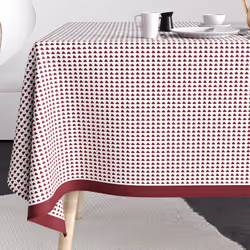 Nappe rectangulaire anti tache 140x250 cm Coton Tilak Aubergine