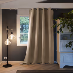 Rideau Occultant 140x260 cm Polyester Beige