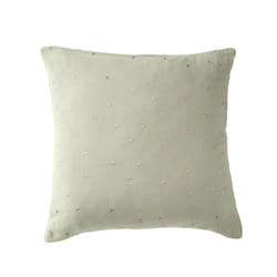 Taie d'oreiller 60x60 cm Gaze de coton à pois brodés Vert d'eau