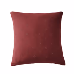 Taie d'oreiller 60x60 cm Gaze de coton à fleurs Lie de vin