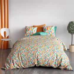 Housse de couette 240x260 cm + 2 taies 100% Coton 57 fils Poppy