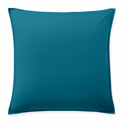 Taie d'oreiller 65x65 cm Percale de Coton Bleu Canard