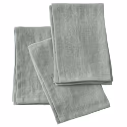 Lot de 3 serviettes 40x40 cm Lin Français Eucalyptus