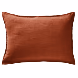 Taie d'oreiller 50x70 cm Lin Français Paprika